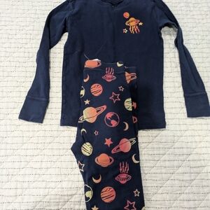 GAP Navy Kids Pajama Set with Colorful Planet Print